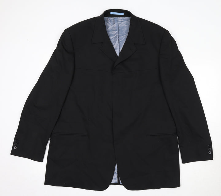 Burton Mens Black Polyester Jacket Blazer Size 44 Regular