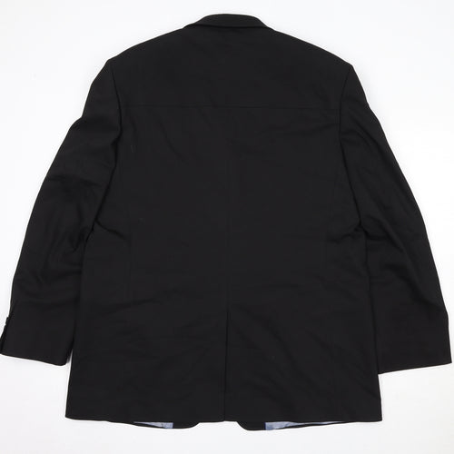 Burton Mens Black Polyester Jacket Blazer Size 44 Regular
