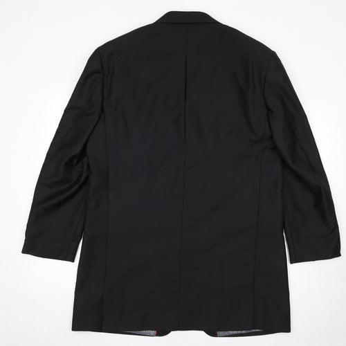 Pallini Mens Black Polyester Jacket Blazer Size 48 Regular - Longline