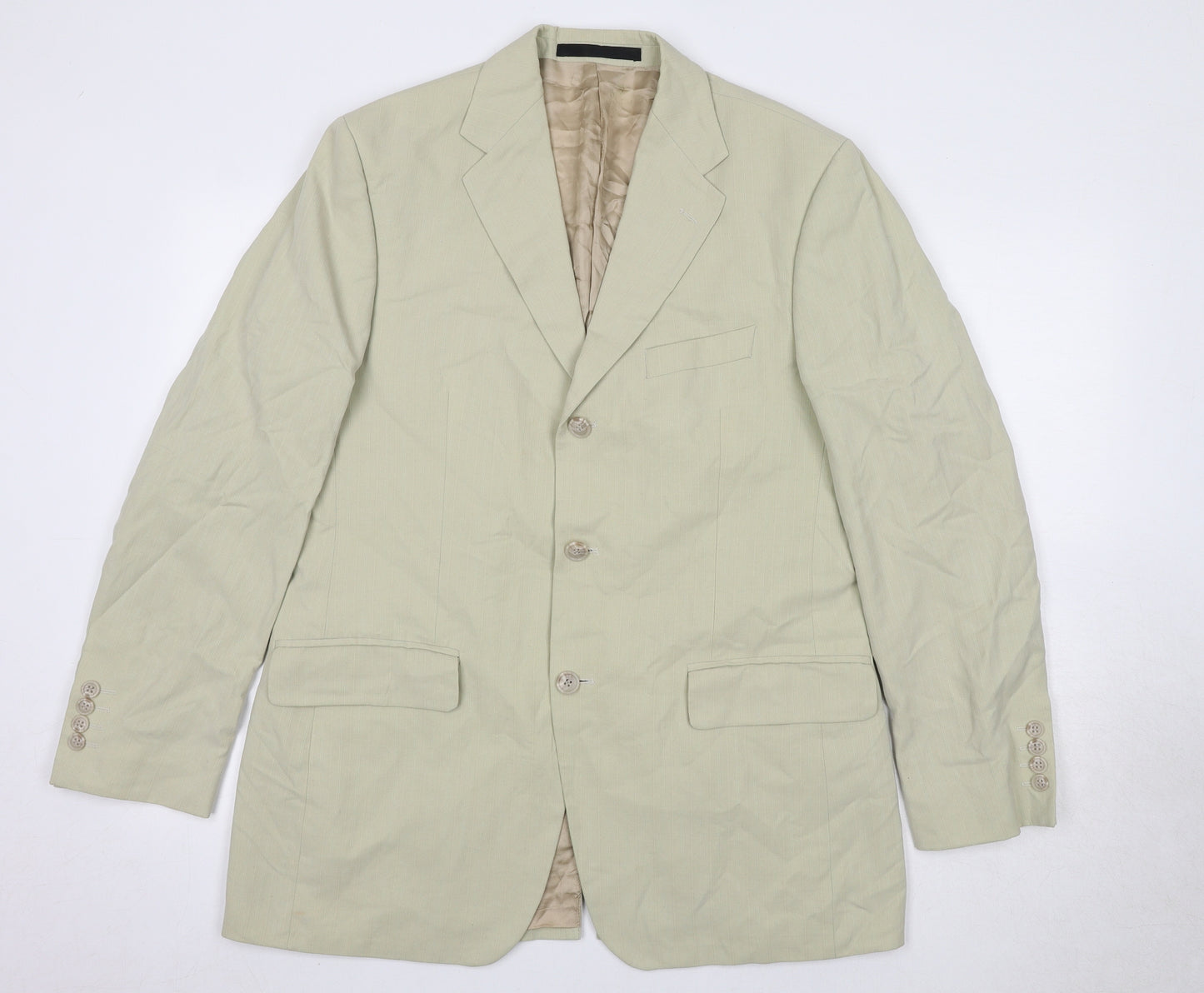 Marks and Spencer Mens Beige Lyocell Jacket Blazer Size 40 Regular