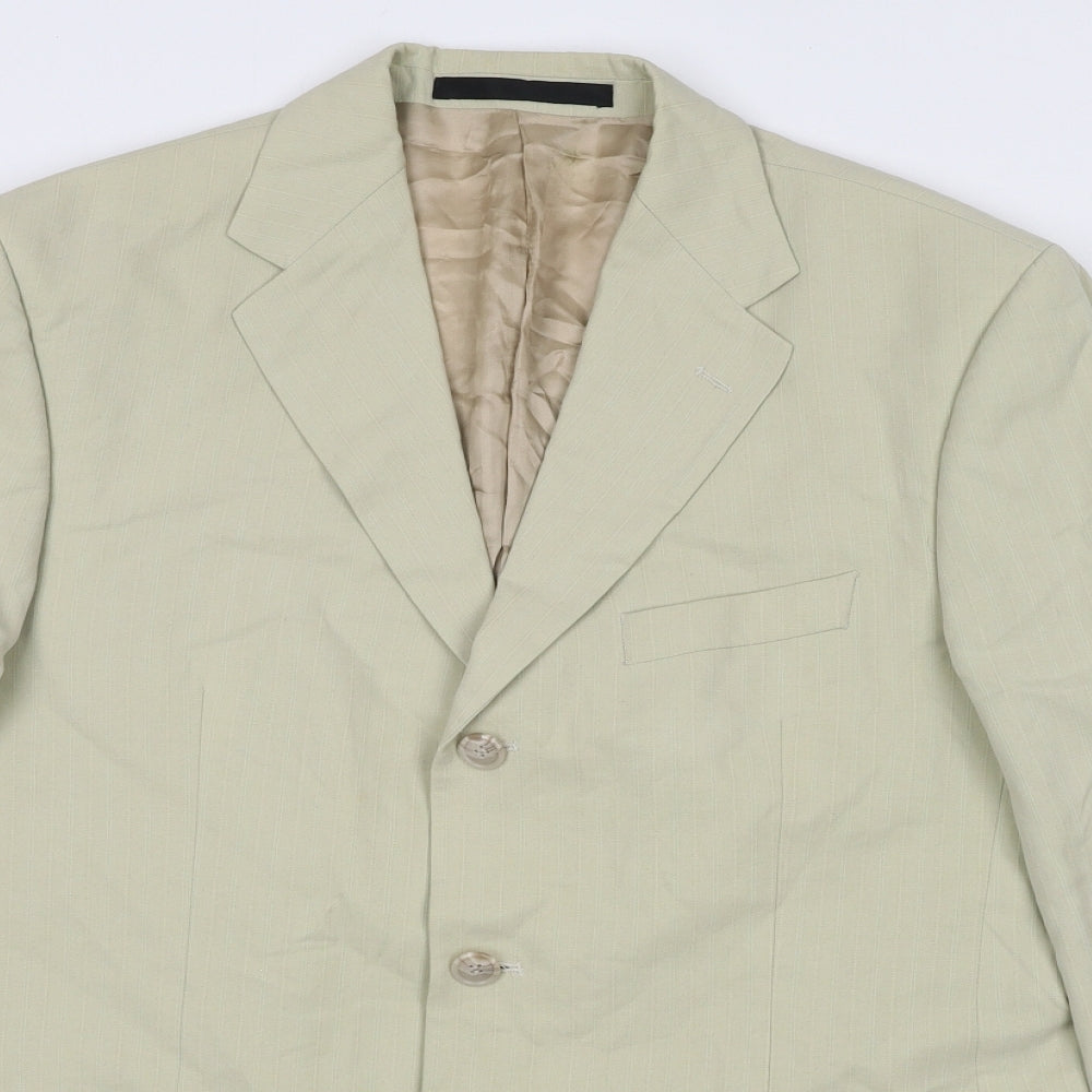 Marks and Spencer Mens Beige Lyocell Jacket Blazer Size 40 Regular