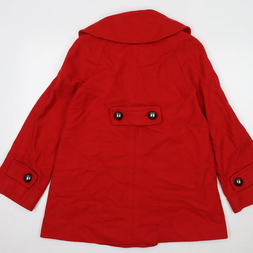 French Connection Womens Red Jacket Size 8 Button