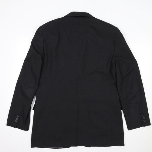 Marks and Spencer Mens Black Polyester Jacket Suit Jacket Size 40 Regular