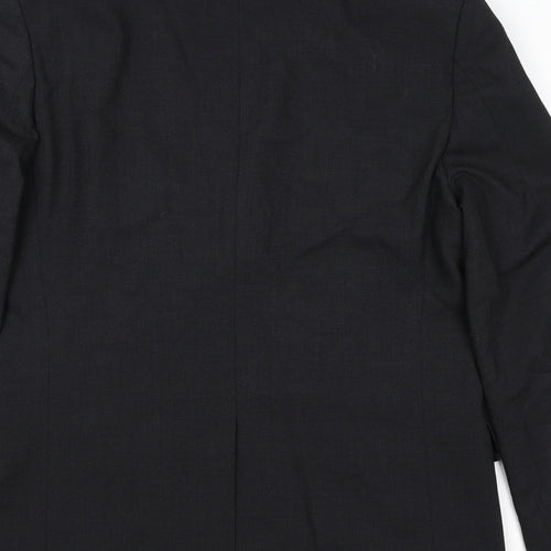 Marks and Spencer Mens Black Polyester Jacket Suit Jacket Size 40 Regular