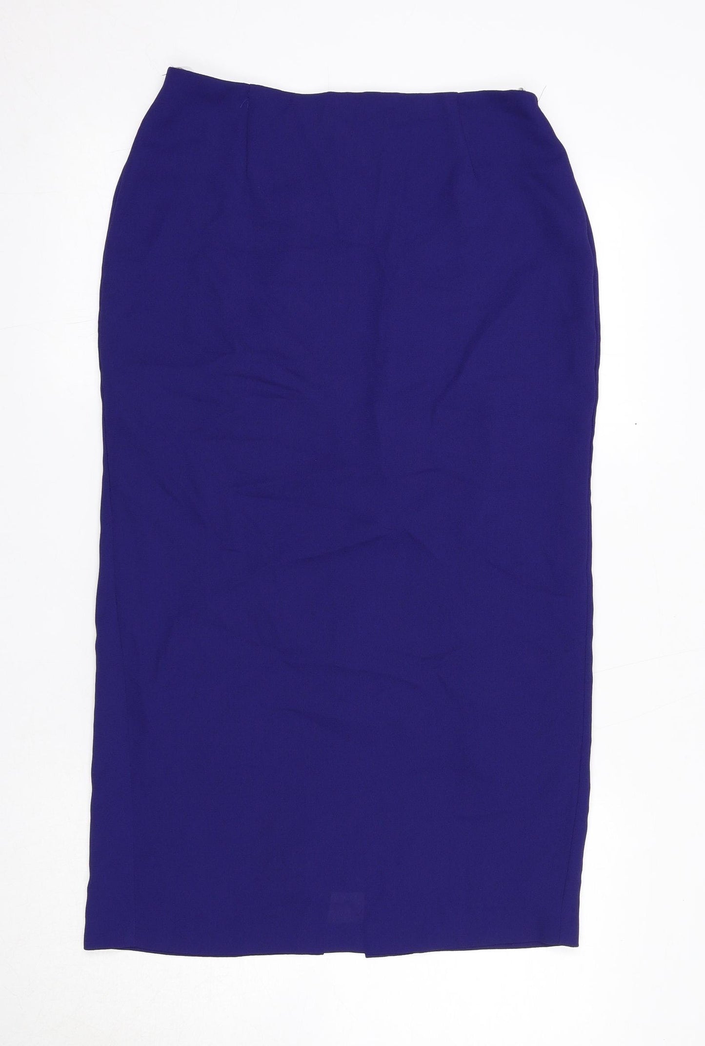 Wallis Womens Blue Polyester A-Line Skirt Size 10 Zip