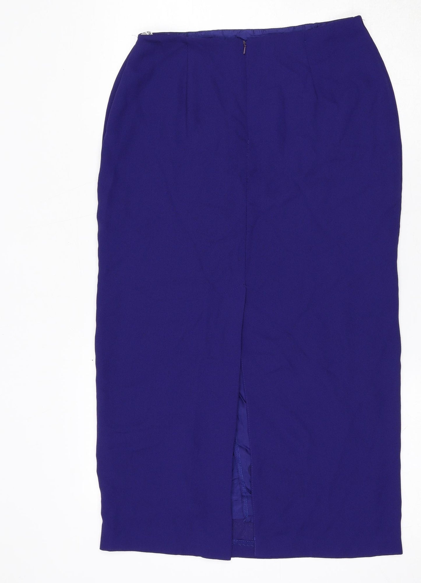 Wallis Womens Blue Polyester A-Line Skirt Size 10 Zip