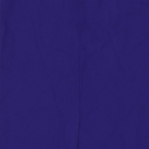 Wallis Womens Blue Polyester A-Line Skirt Size 10 Zip