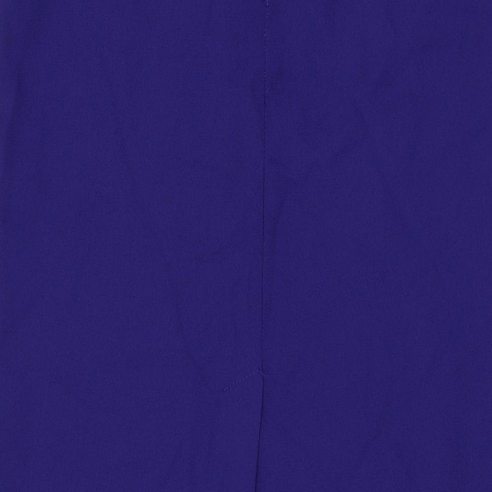 Wallis Womens Blue Polyester A-Line Skirt Size 10 Zip