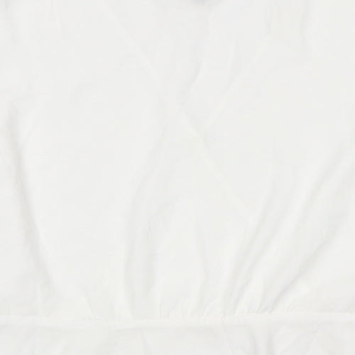 Miss Selfridge Womens White Polyester Wrap Blouse Size 14 V-Neck