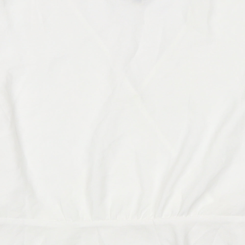 Miss Selfridge Womens White Polyester Wrap Blouse Size 14 V-Neck