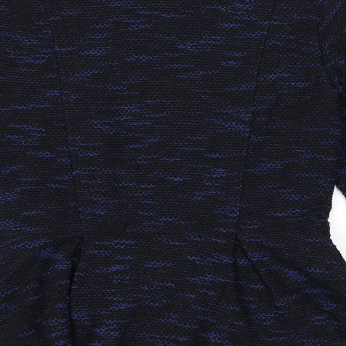 Divided by H&M Womens Blue Geometric Jacket Size 8 Zip