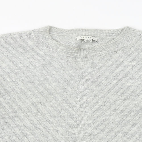 Marks and Spencer Womens Grey Round Neck Acrylic Pullover Jumper Size XS