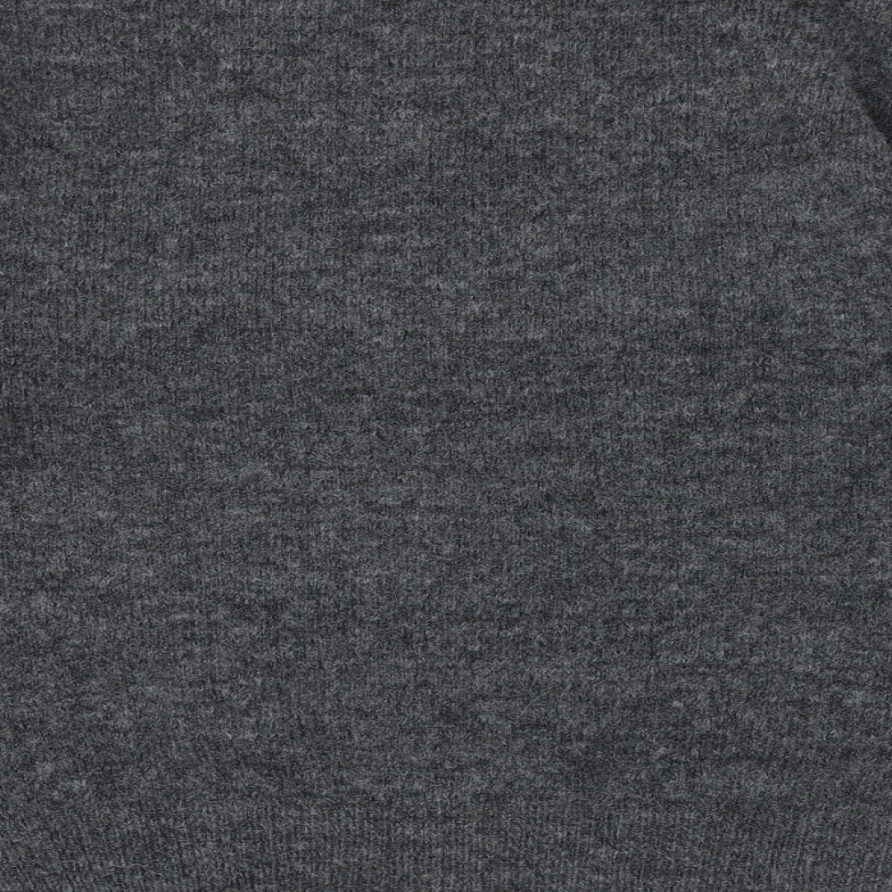 Marks and Spencer Womens Grey Round Neck Polyester Pullover Jumper Size XS - Star