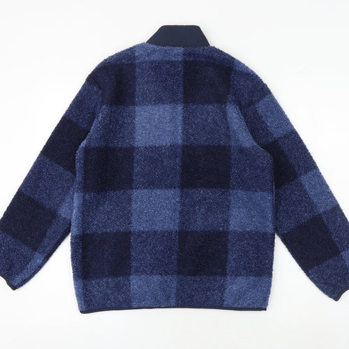 Marks and Spencer Boys Blue Check Jacket Size 12-13 Years Zip