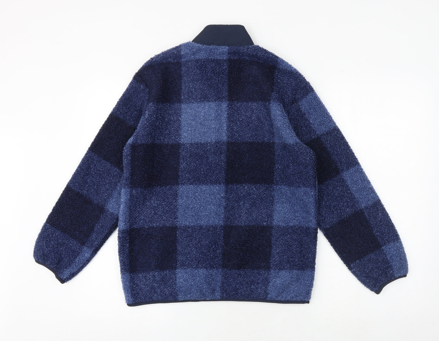 Marks and Spencer Boys Blue Check Jacket Size 12-13 Years Zip