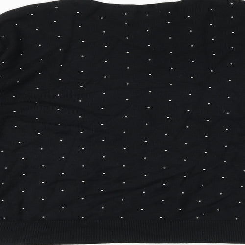 Marks and Spencer Womens Black Round Neck Viscose Pullover Jumper Size L