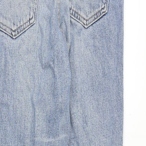 Topshop Womens Blue Cotton Skinny Jeans Size 25 in Regular Zip
