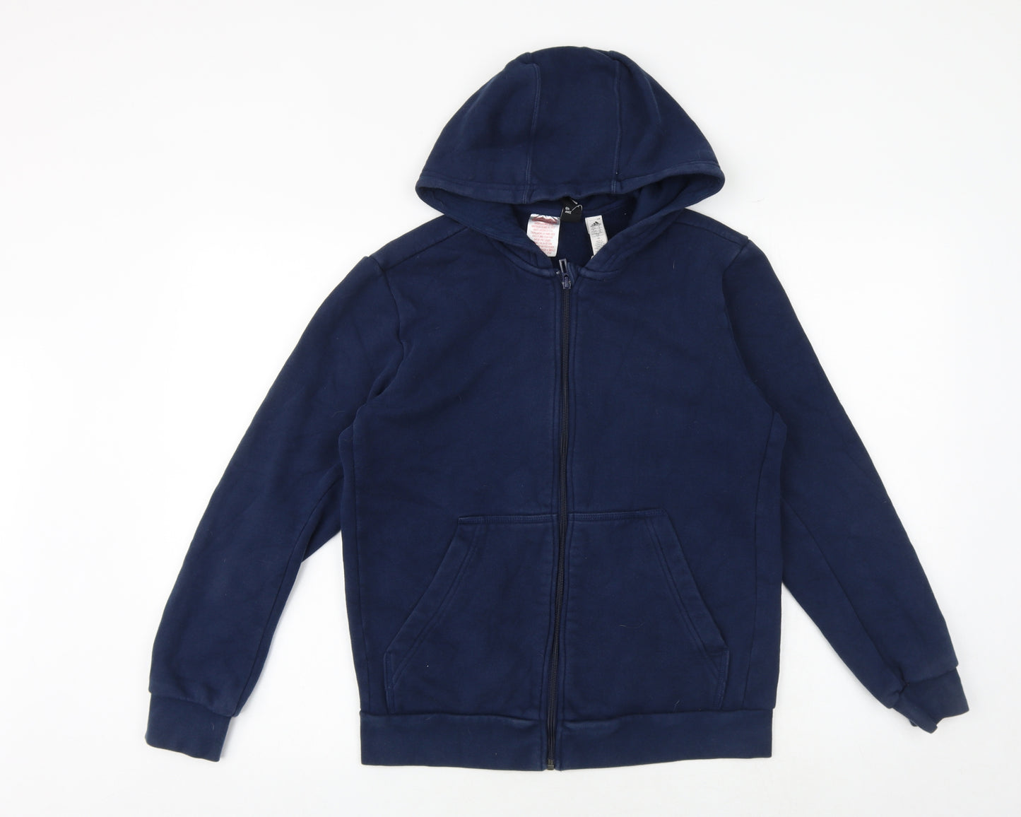 adidas Boys Blue Cotton Pullover Hoodie Size 13-14 Years Zip