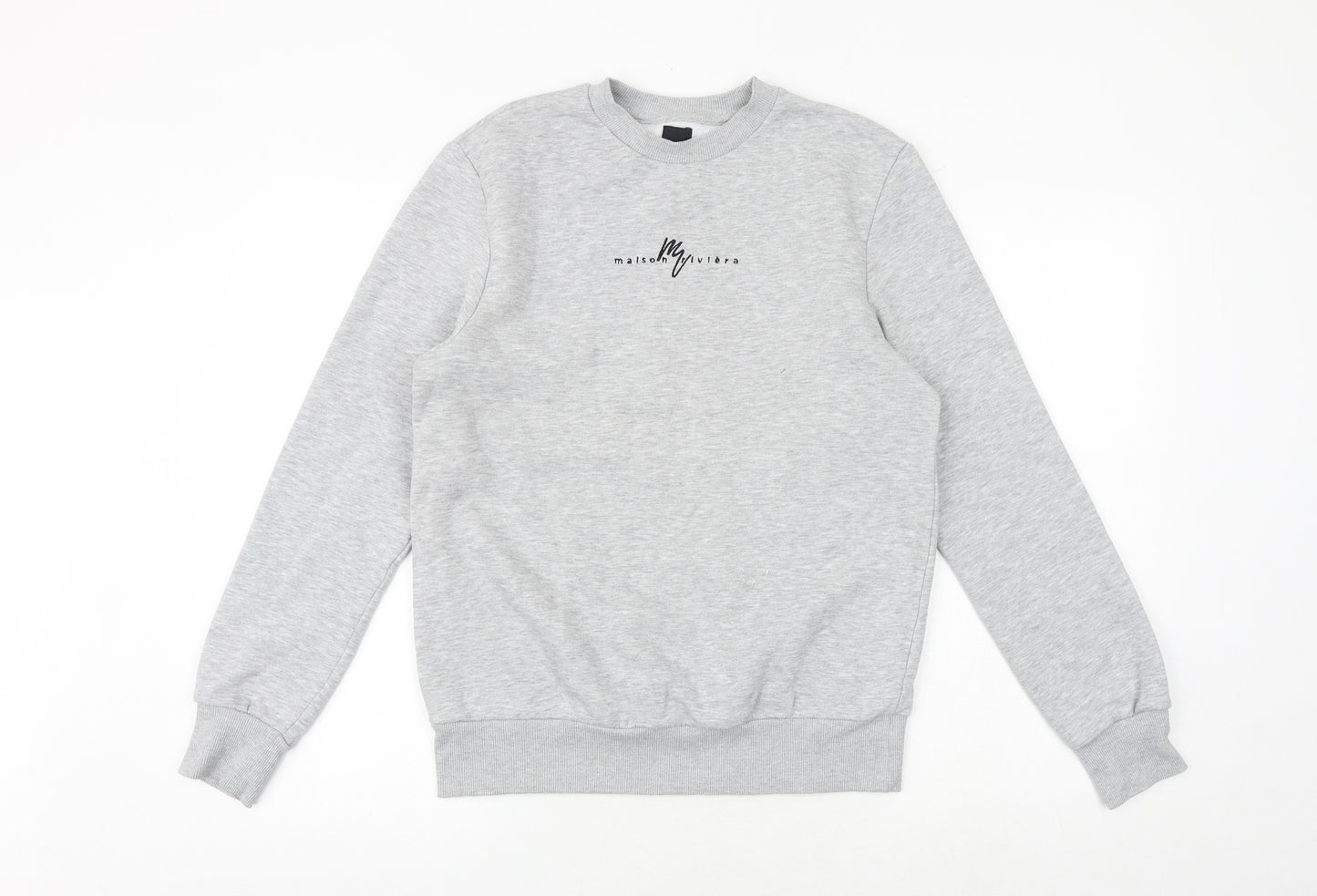 River Island Mens Grey Polyester Pullover Sweatshirt Size S