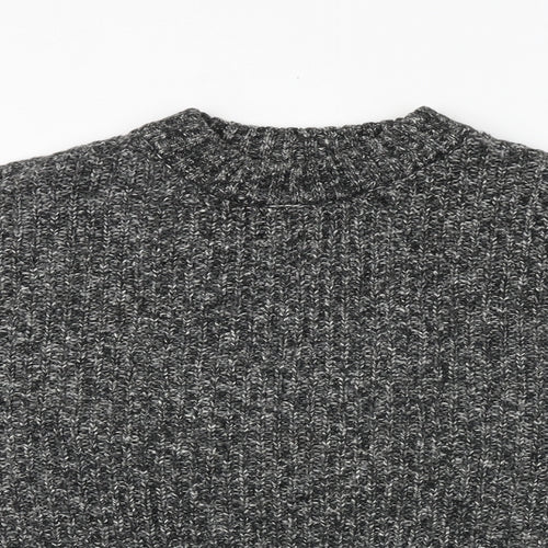 H&M Womens Grey Round Neck Cotton Pullover Jumper Size M