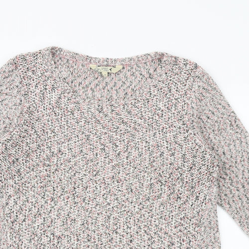 M&Co Womens Multicoloured Round Neck Acrylic Pullover Jumper Size 14