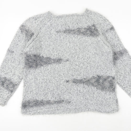 Per Una Womens Grey Round Neck Polyester Pullover Jumper Size XL