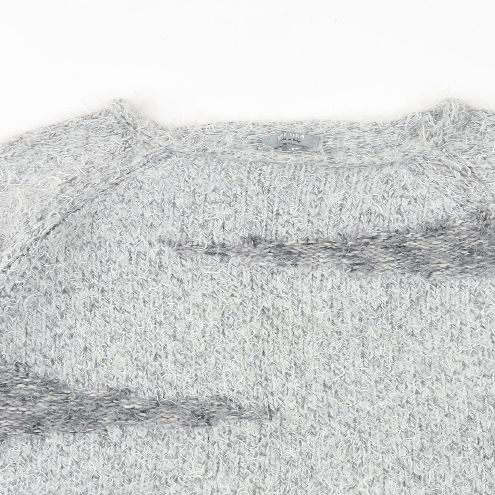 Per Una Womens Grey Round Neck Polyester Pullover Jumper Size XL