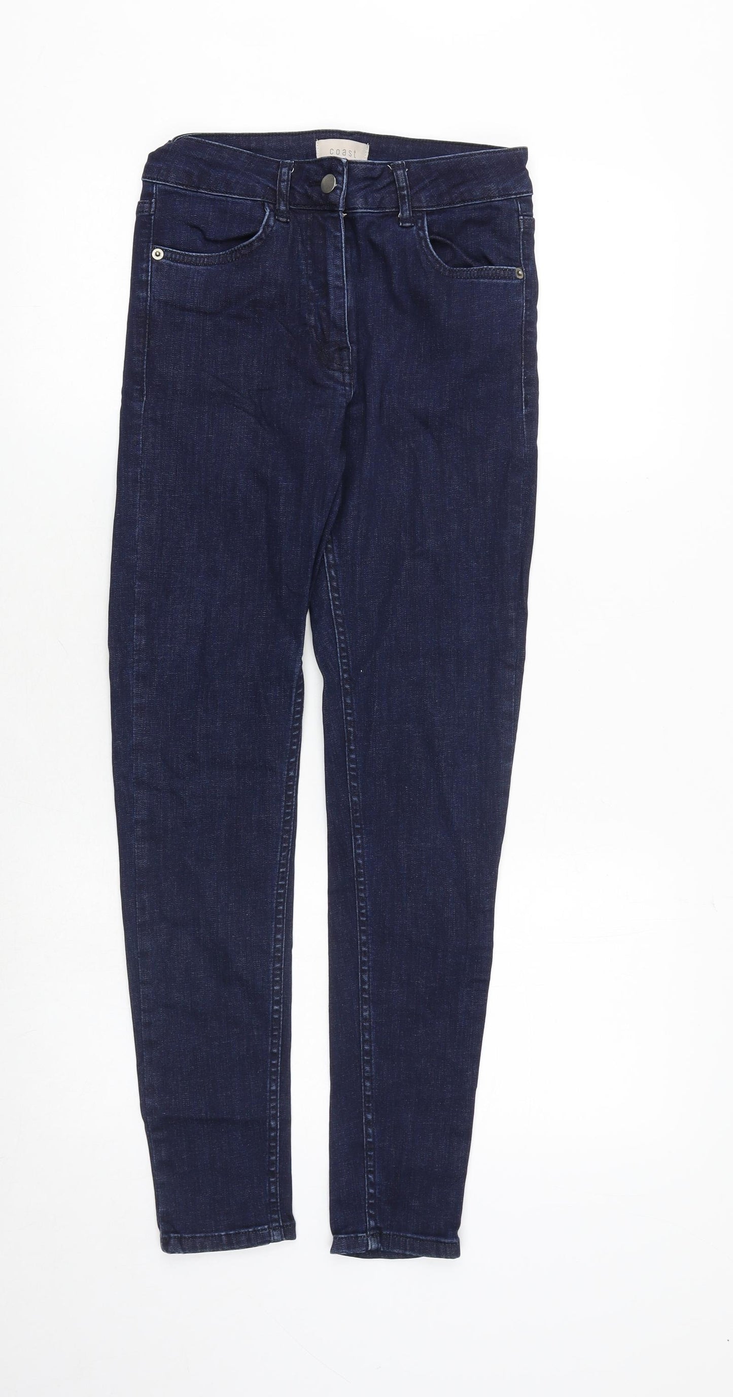 Coast Womens Blue Cotton Skinny Jeans Size 10 Slim Zip