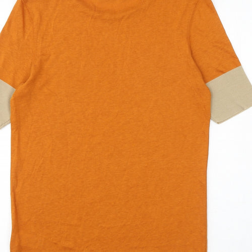 Autograph Womens Orange Lyocell Basic T-Shirt Size 12 Round Neck