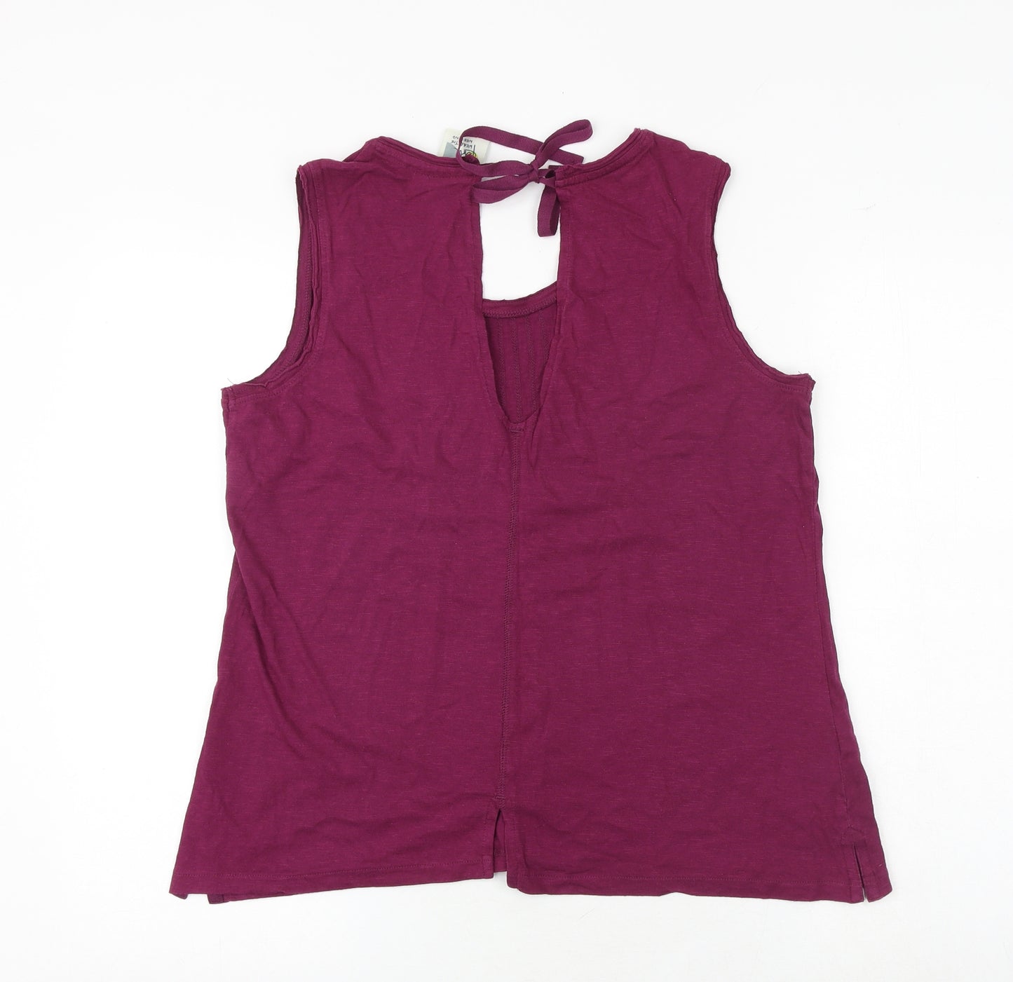 Weird Fish Womens Pink 100% Cotton Basic Tank Size 12 Round Neck