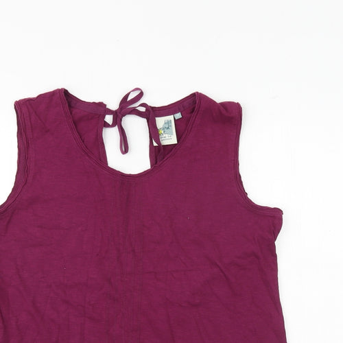 Weird Fish Womens Pink 100% Cotton Basic Tank Size 12 Round Neck