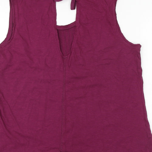 Weird Fish Womens Pink 100% Cotton Basic Tank Size 12 Round Neck