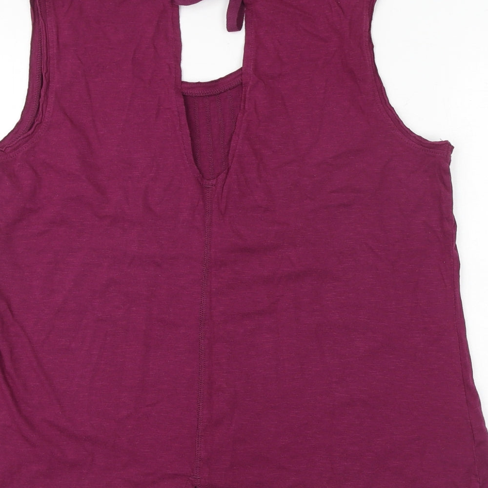 Weird Fish Womens Pink 100% Cotton Basic Tank Size 12 Round Neck