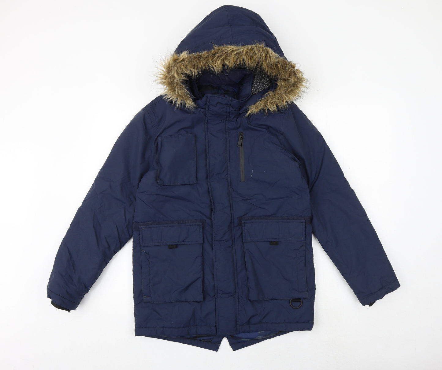 Marks and Spencer Boys Blue Windbreaker Jacket Size 11-12 Years Zip