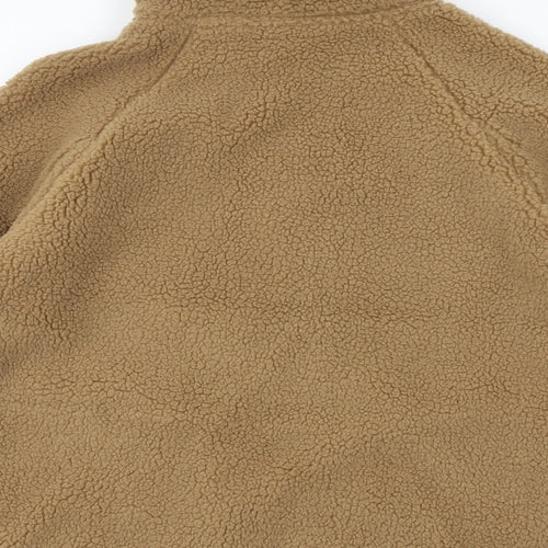 Marks and Spencer Womens Brown Jacket Size 10 Zip - Teddy Bear Style