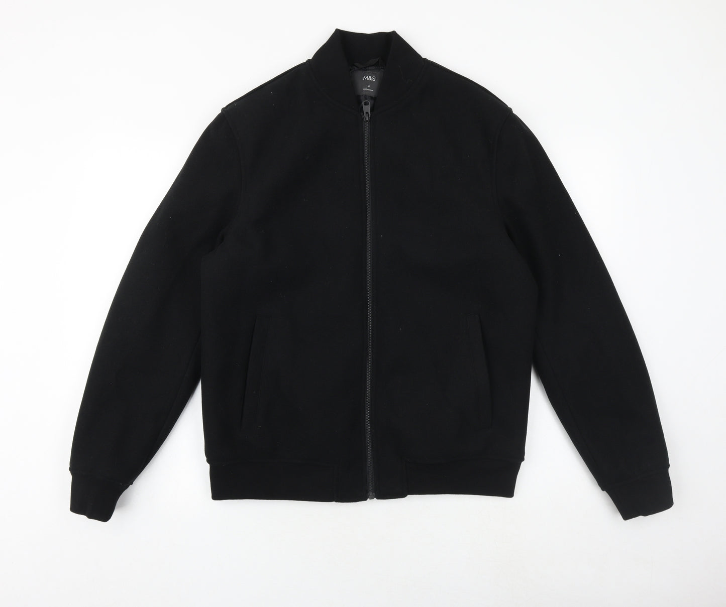 Marks and Spencer Mens Black Jacket Size M Zip
