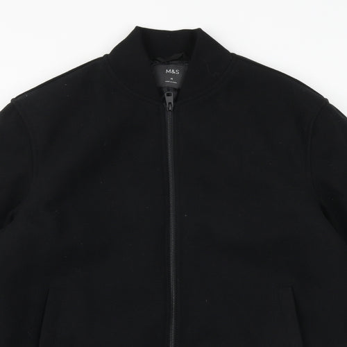 Marks and Spencer Mens Black Jacket Size M Zip
