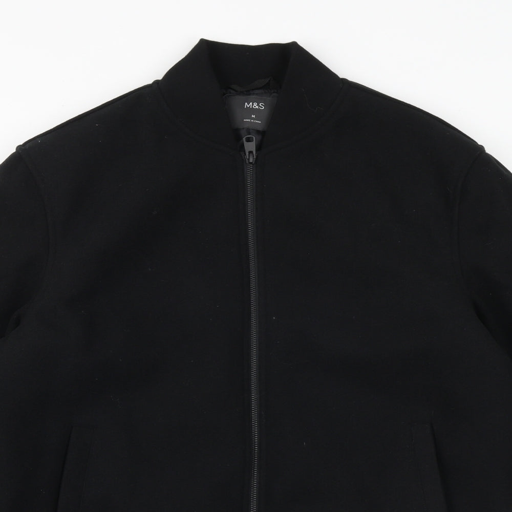 Marks and Spencer Mens Black Jacket Size M Zip