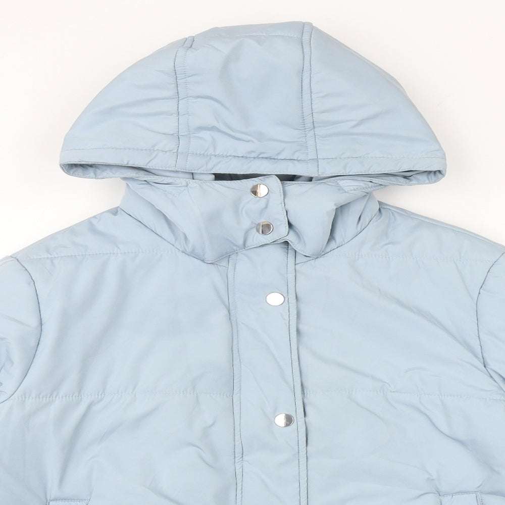 Marks and Spencer Womens Blue Puffer Jacket Jacket Size 12 Zip