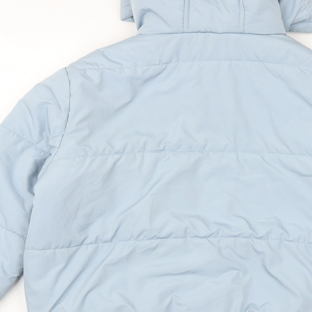 Marks and Spencer Womens Blue Puffer Jacket Jacket Size 12 Zip