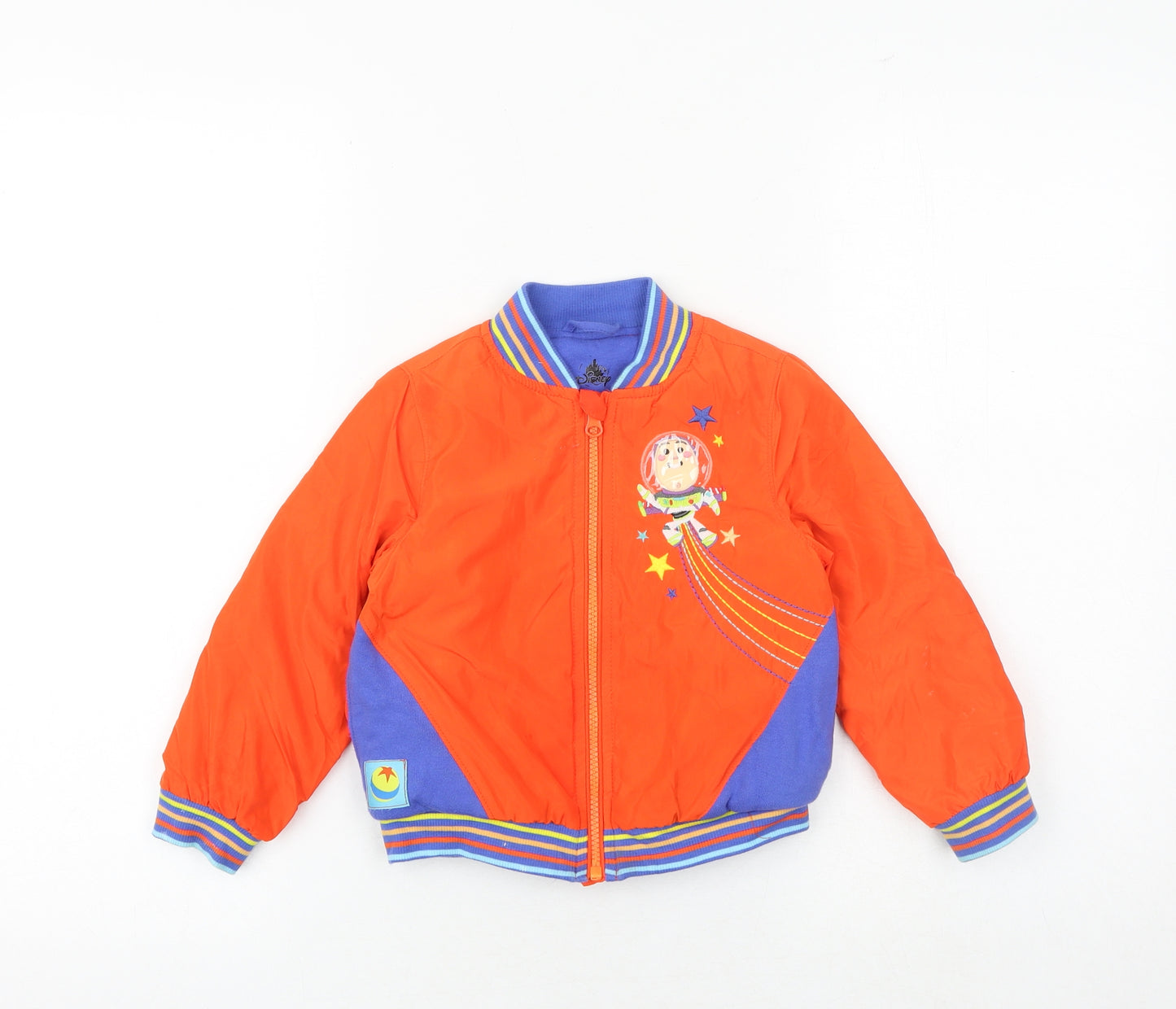 Disney Boys Multicoloured Colourblock Bomber Jacket Jacket Size 3 Years Zip