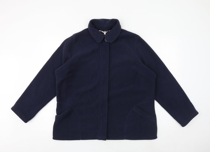 Marks and Spencer Womens Blue Jacket Size 16 Zip