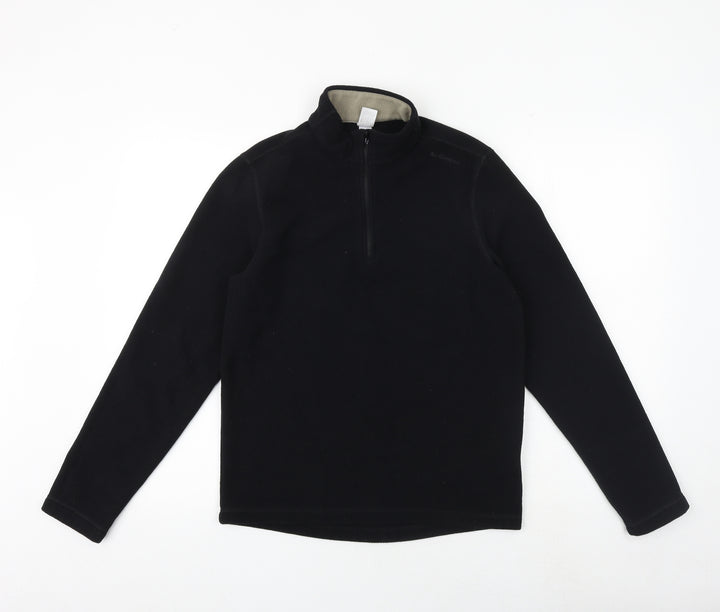 Quechua Womens Black Polyester Pullover Sweatshirt Size S Zip