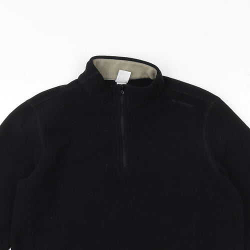 Quechua Womens Black Polyester Pullover Sweatshirt Size S Zip