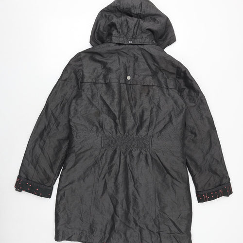 Marks and Spencer Womens Grey Rain Coat Coat Size 12 Zip