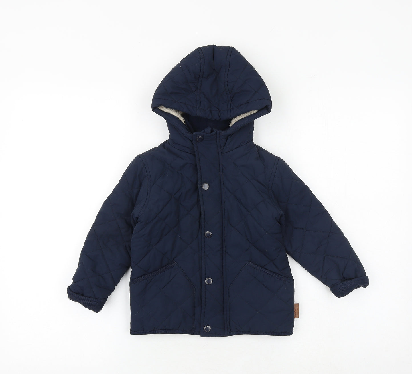 NEXT Boys Blue Quilted Jacket Size 2-3 Years Zip