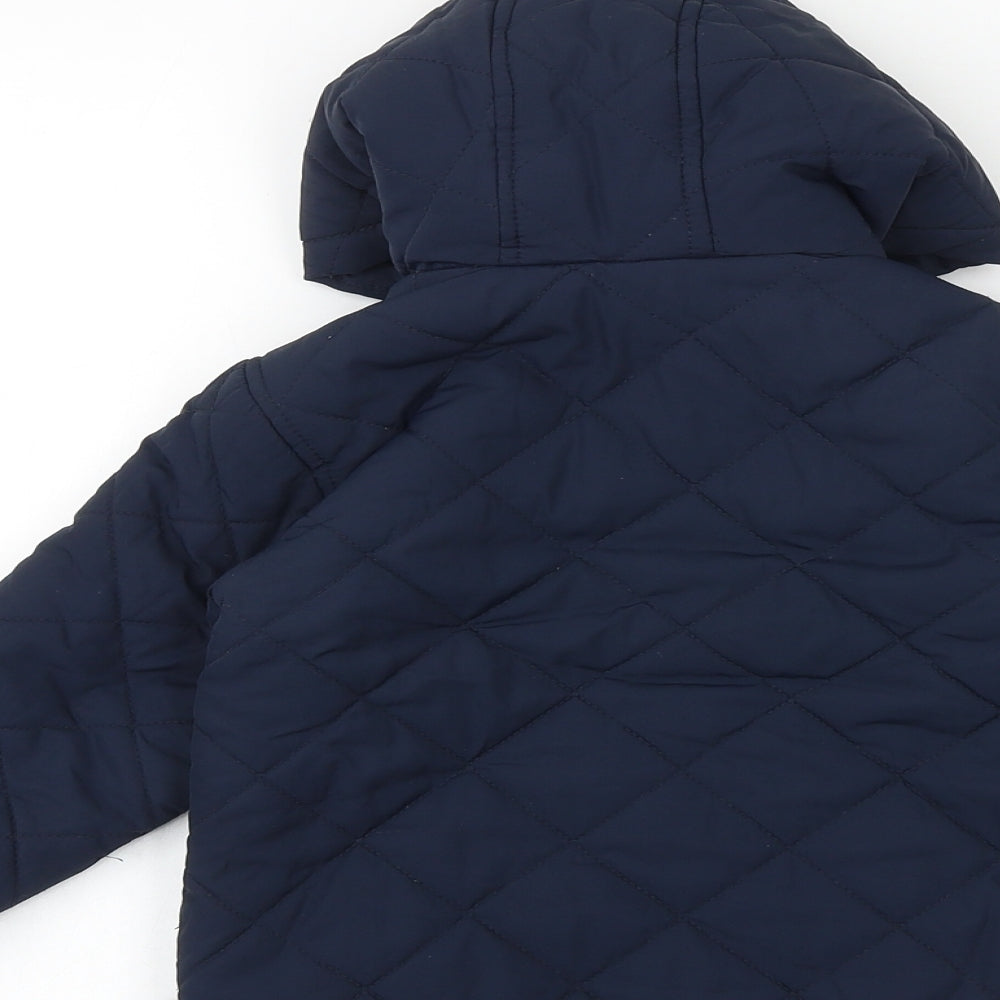 NEXT Boys Blue Quilted Jacket Size 2-3 Years Zip