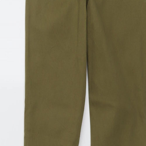 Warehouse Womens Green Cotton Skinny Jeans Size 10 L25 in Regular Button