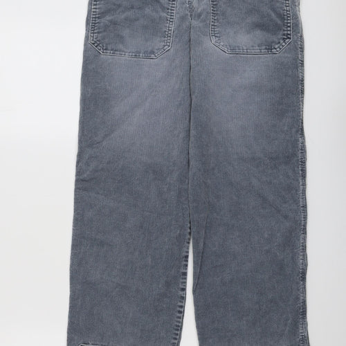 Marks and Spencer# Boys Blue Cotton Cargo Trousers Size 12 Years Regular Button