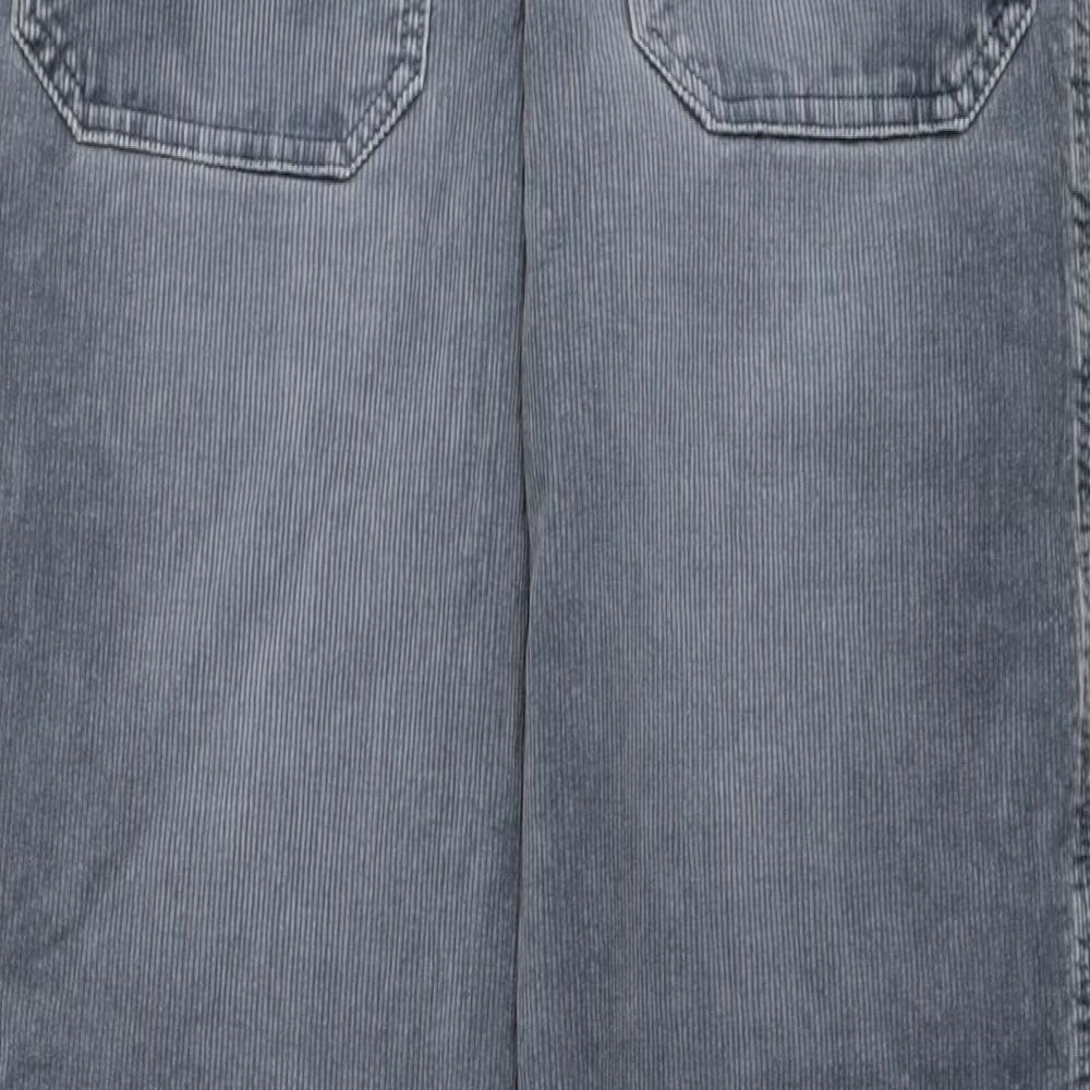 Marks and Spencer# Boys Blue Cotton Cargo Trousers Size 12 Years Regular Button